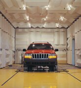 The Chassis Noise Dynamometer room in Akebonos Farmington Hills Tech Center measures brake system noise and vibration on complete vehicles